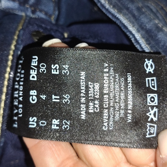Liverpool Girlfriend Denim Jeans Size 25 Aloe Vera Color Stretch Light Distress - Picture 10 of 14
